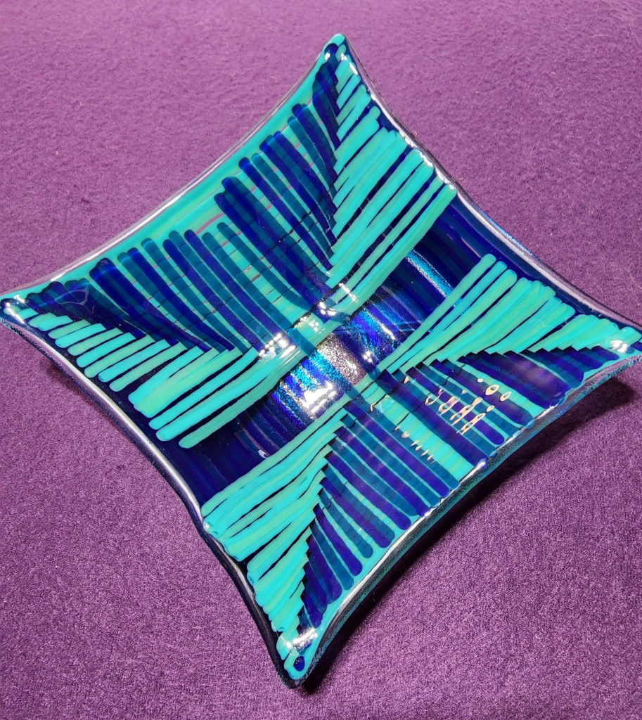 Blue, Turquoise, Woven Bowl